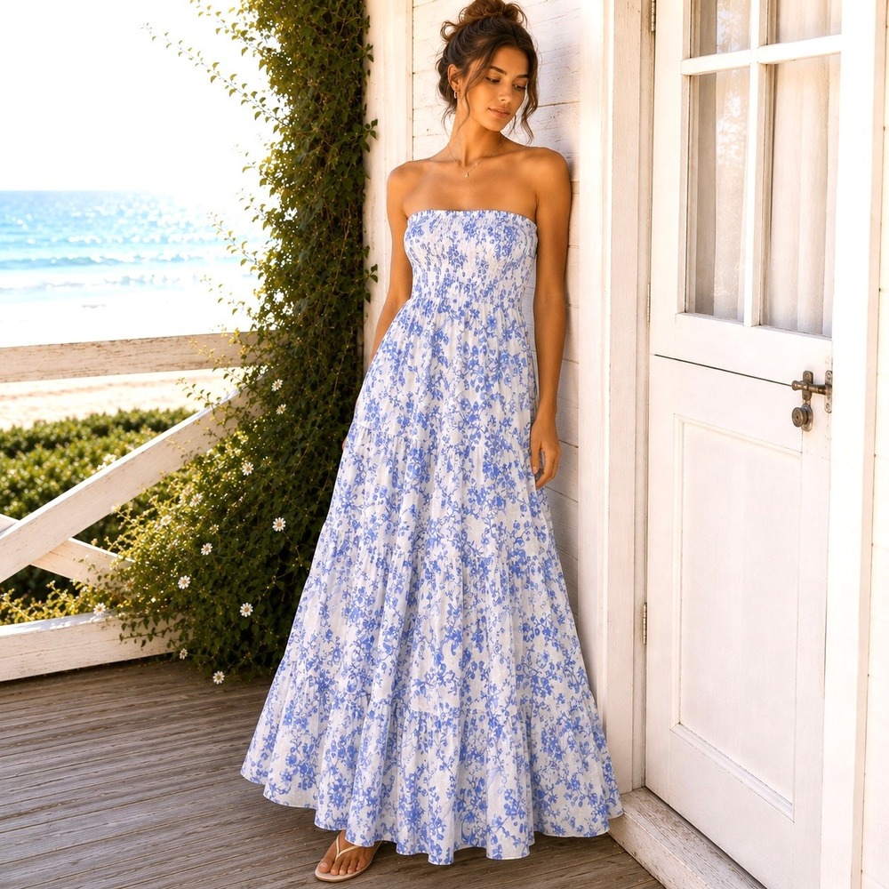 Anthropologie J Gee Small Maxi Dress Cottagecore Coquette Feminine Romantic NWT
